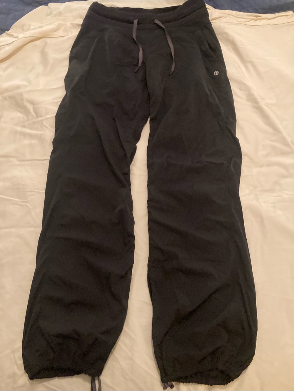 Lululemon Black Drawstring Jogger parachute lightweight Pants